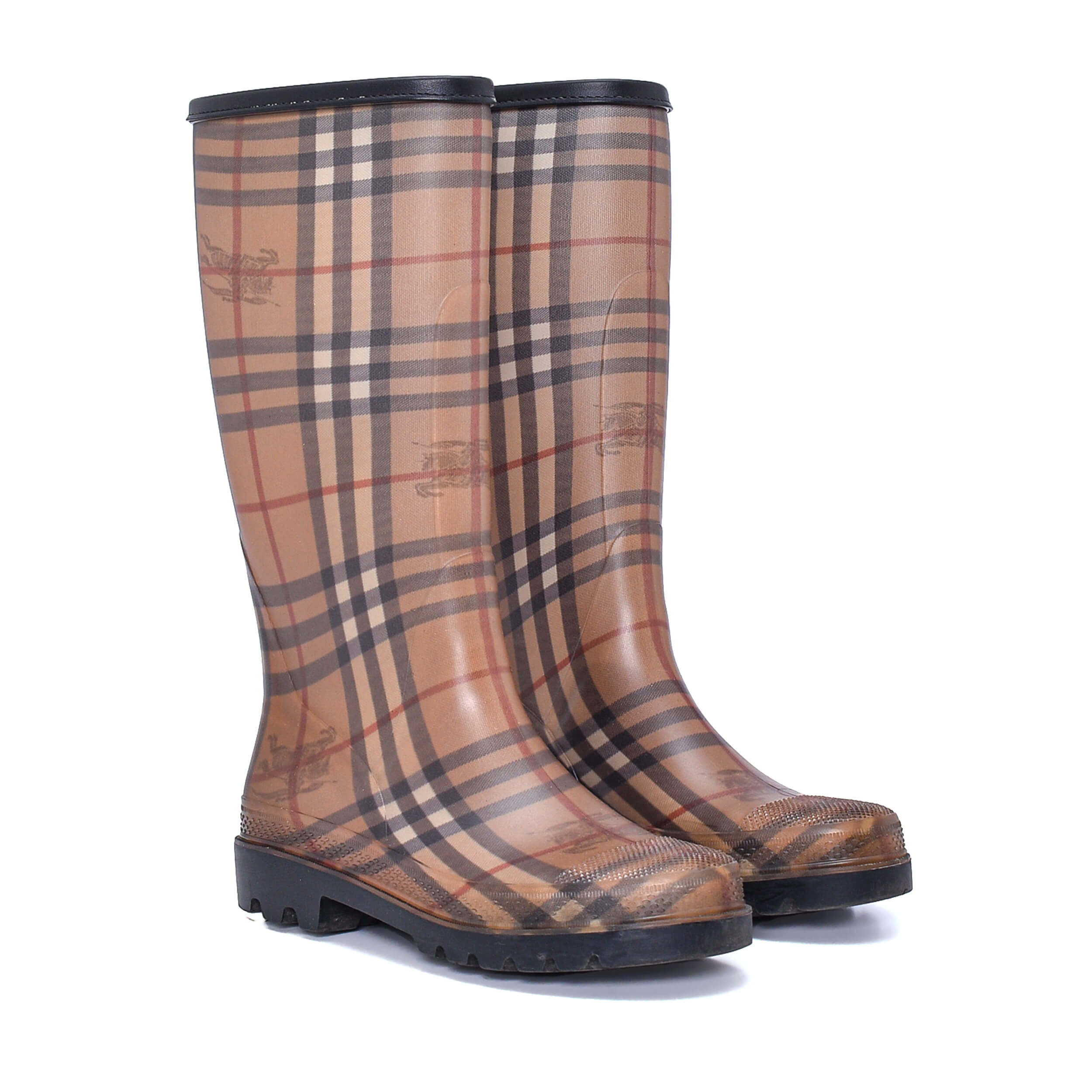 Burberry - Classic House Check Rubber Rain Boots